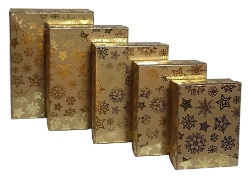 Geschenkbox Bambelaa im Weihnachtsdesign – Set aus 5 Kartons