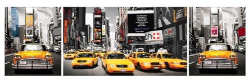 Affiche New York Taxis 53x158 cm poster panoramique pour décoration de salon moderne