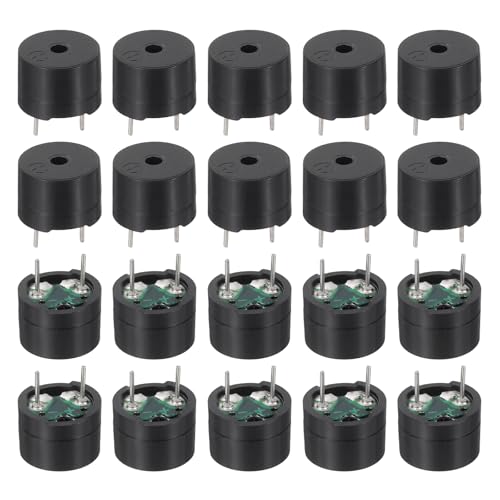 Image of sourcing map 20 Pcs Passive Buzzer DC 1.5-5V 12x8.5mm Electric Tone Buzzer Alarm Piezo Beep Sounder Continuous Sound Beep for Physics Circuits Alarm Safety Development Boards House Shop