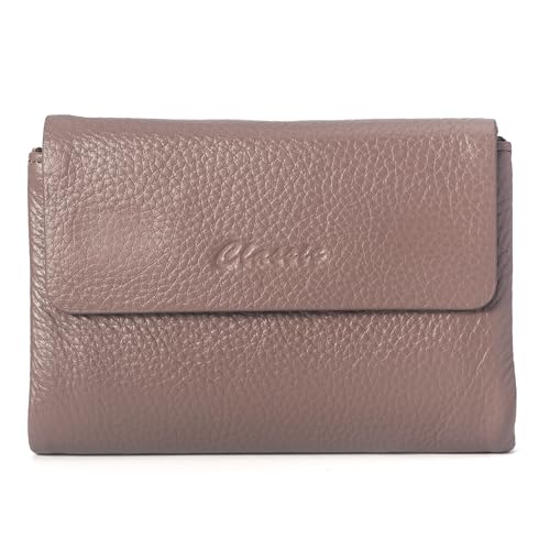 DAMAIKE Women's Bifold Wallet, Genuine Leather, Magnetic, ID Window
