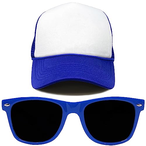 Image of Funky Junque Foam Trucker Hat, Trucker Hats for Women & Men - Blank Adjustable Snapback Mesh Back Baseball Cap