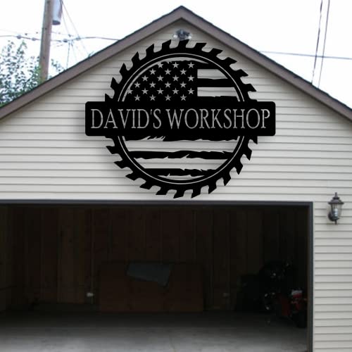 Personalized Papa's Workshop Metal Sign, Custom Dad's Garage Metal Sign, Dad's Birthday Gift Shop Sign For Dad Mechanic Wall Sign, Wall Sign, Custom Name For Men Boyfriend Fathers Day Workshop #TOP7