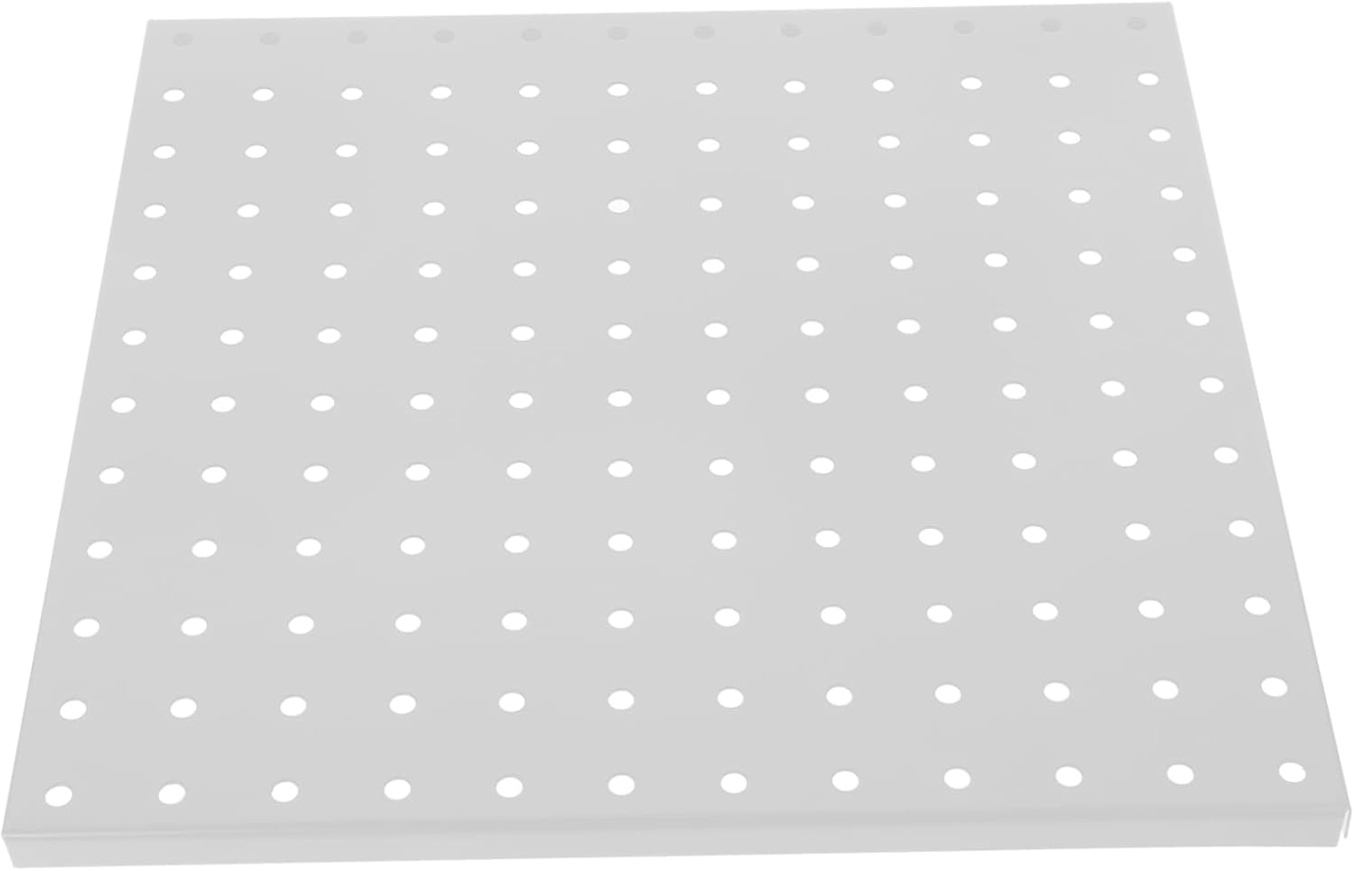 Metal Pegboard Panel Sturdy Wall-mount Organizer for Garage Workshop and Office Easy Installation Versatile Storage for Tools and Accessories White