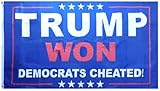 3X5 TRUMP 2024 WON DEMOCRATES CHEATED KAMALA SUCKS FLAG BANNER 100D