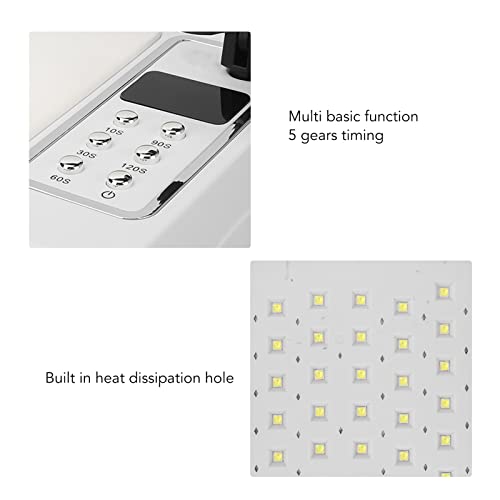 Luminária para Unhas, 100‑240 V Máquina de Luminária para Unhas de Grande Espaço para Salão de Belez