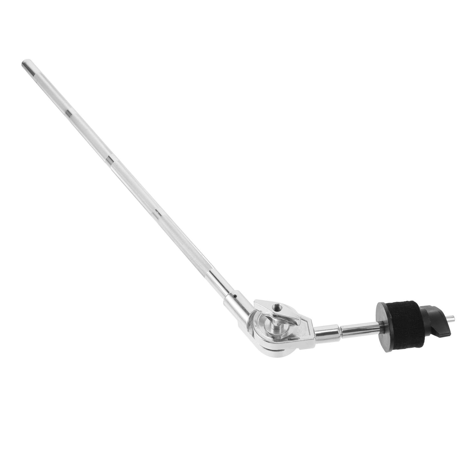Brazo de Platillo Corto Ajustable de Aleación Plata Soporte Resistente para Montaje de Platillos en Batería y Accesorios de Percusión