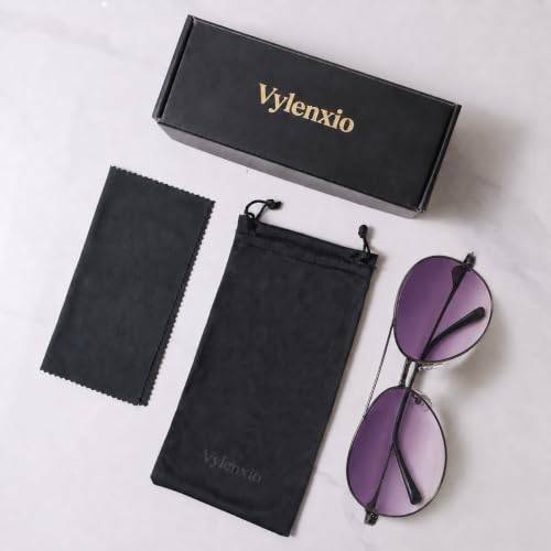 Vylenxio Classic & Trendy Oversized Aviator Sunglasses for Men Women 2025, Vintage Retro Style UV Protection Big Shades, VY5805 — view 6