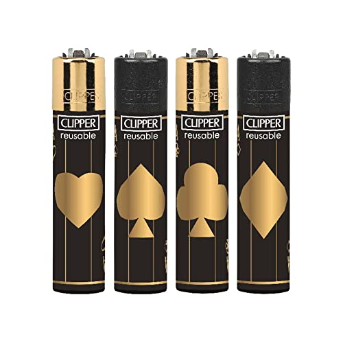 Lot de 4 Briquets Clipper Collection Gold Digger Cover