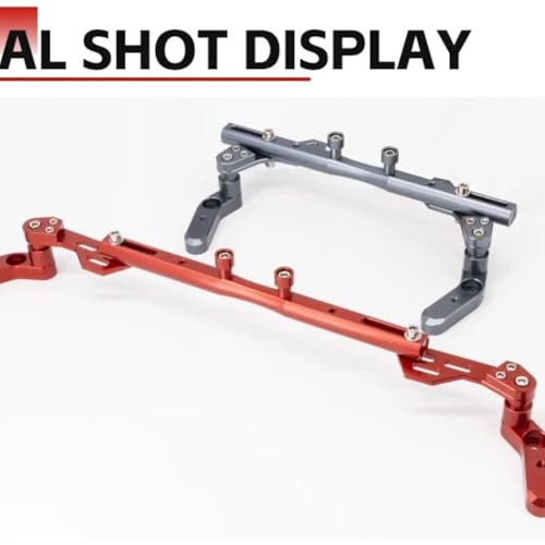Barra transversal manillar XMAX ajustable y engrosada CNC roja 4