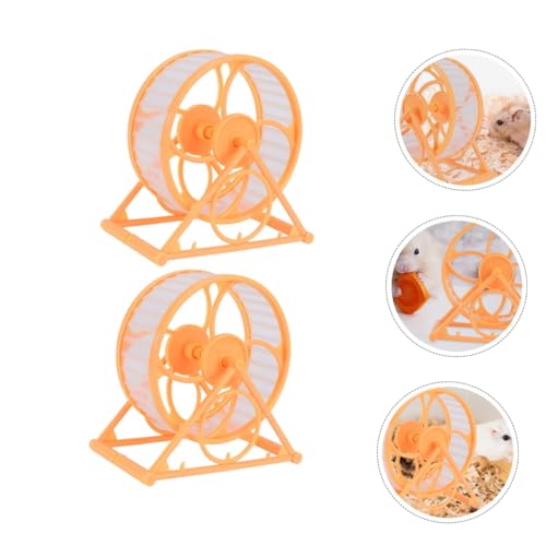 DRESSOOS 2 Peças Brinquedos Silenciosos Gerbils Roda Chinchila Roda De Corrida Hamster Roda De Brinq