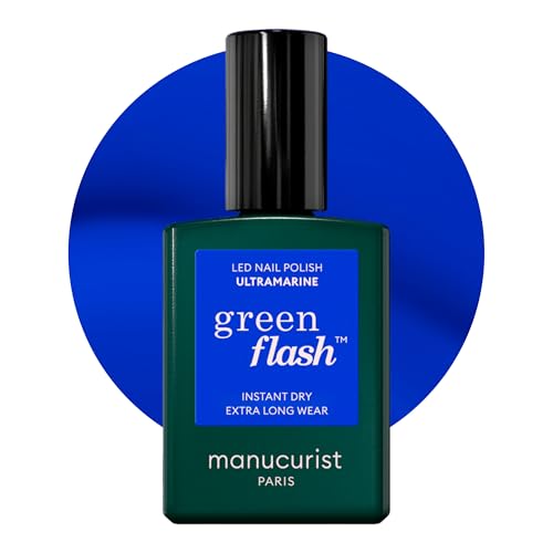 Manucurist - Vernis Semi Permanent Green Flash™ Ultramarine - Vernis à Ongles Gel Bleu Electrique - 12-Free, Bio Sourcé (55%) - Manucure Professionnelle - 15 ml (ULTRAMARINE)