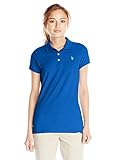 U.S. Polo Assn. Junior's Solid Pique Polo Shirt, Blue, Medium