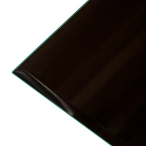 Glasplatte/Kaminplatte ESG-Glas – 70x70 cm schwarz