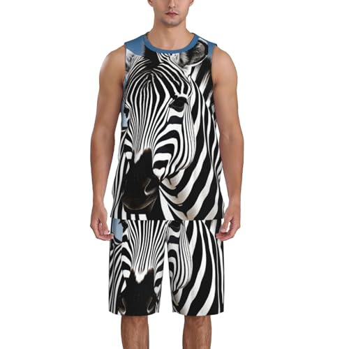 Maillot de basket-ball confortable ensemble gilet short Zebra - 3