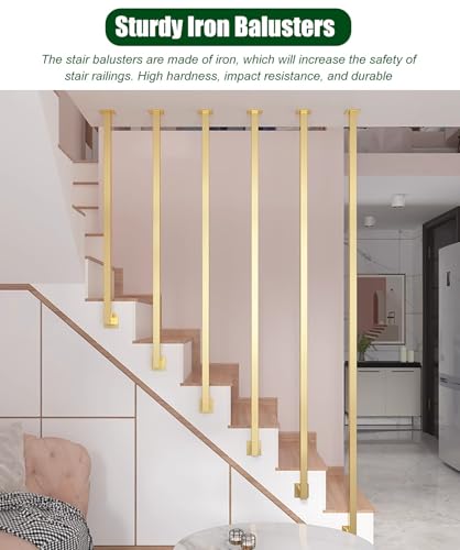 Kits de barandillas para escaleras de interior de madera de 71 a 182 cm con husillos 2