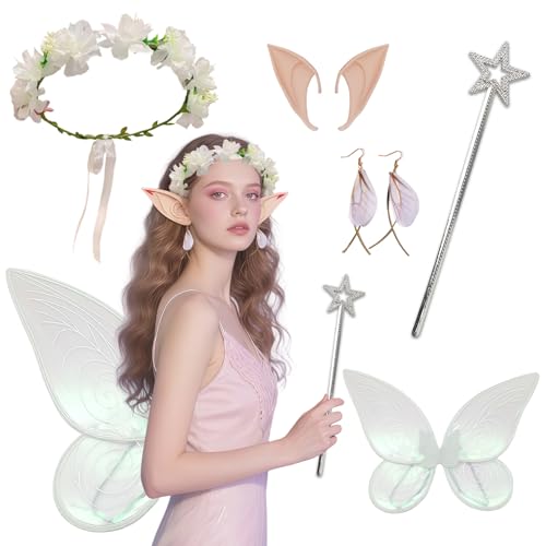 GWAWG Ailes d'ange pour Adultes, Ailes de Fée Adulte, Déguisement d'ailes, Ailes de fée pour Halloween Carnaval Noël Fête Anniversaire