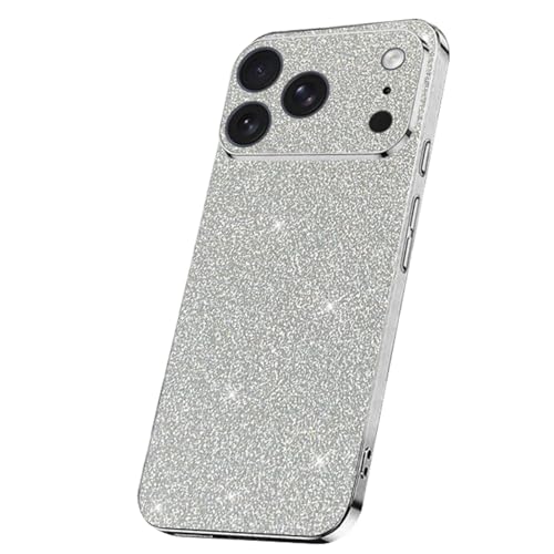 Coque iPhone 17 argent avec protection caméra paillettes antichoc galvanisée