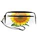 PU-Leder Federmäppchen Gelb Sonnenblume mit Pediküre Stifttasche für Schule, Arbeit & Büro