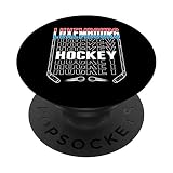 Bâtons de hockey sur glace du Luxembourg pour fans de hockey sur glace PopSockets PopGrip Interchangeable