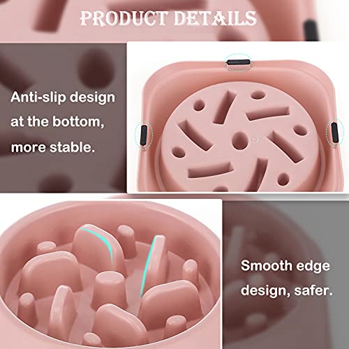 Slow Feeder Bowl, Dotpet Fun Interactive Feeder Bloat Stop Dog Bowl Preventing Feeder Anti Gulping Drink Water Bowl Fan Shape Healthy Eating Diet For Puppy Dog Pet (Green) #TOP4