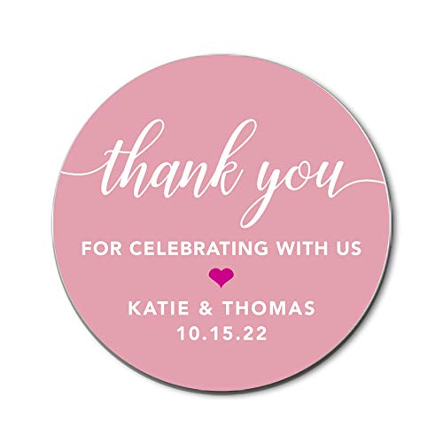 Custom Thank You Stickers With Calligraphy, Personalized Wedding Favor Labels, F9:24 #TOP3