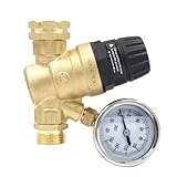 Wasserdruckregler,Messing Filter Einstellbar | Einstellbares Wasserdruckreglerventil Mit Einstellknopf,Für Haus Garten Wasserleitung Bewässerungssystem