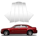 ACLONG 6PCS Silver Pillar Posts Door Window Trim Anti Scratch Stickers Door Pillar Moldings Cover Se