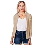 AETOSK Women's Open Front Casual Jacket Blazer Office Work Notched Collar Long...