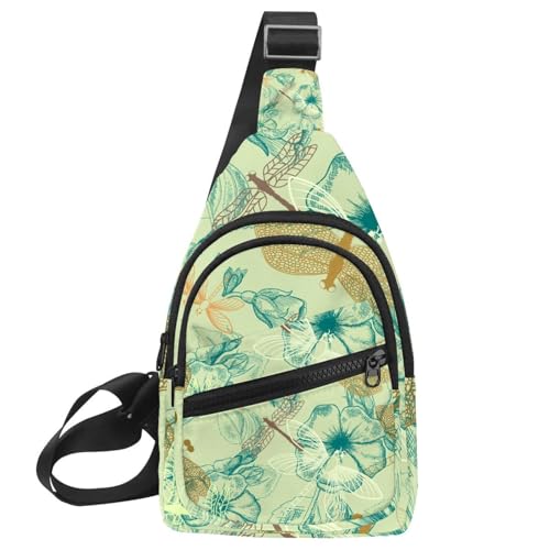 Sac à dos à bandoulière fleurs aquatiques idéal pour vos sorties et balades en ville