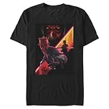 STAR WARS Men's Maul – Shadow Lord Dark Lord Poses Collage T-Shirt - Blac
