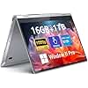 FUNYET Touchscreen Laptop Computer, 14 Inch 2 in 1 Gaming Laptop, Intel N100, 16GB RAM 1TB SSD, 1920 x 1080, Fingerprint Unlock, Backlit Keyboard, Windows 11 Pro, Wi-Fi 6, BT5.2, Silver.