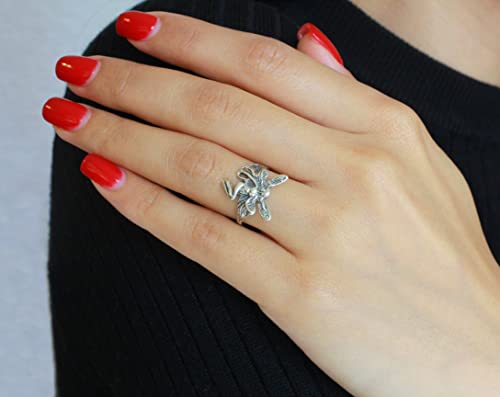 CloseoutWarehouse 925 Sterling Silver Fairy Goddess Ring2