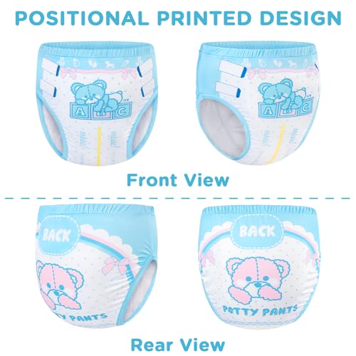 Image of Littleforbig Soft Silky Comfortable Washable Reusable Adult Training Pants - Potty Pants S