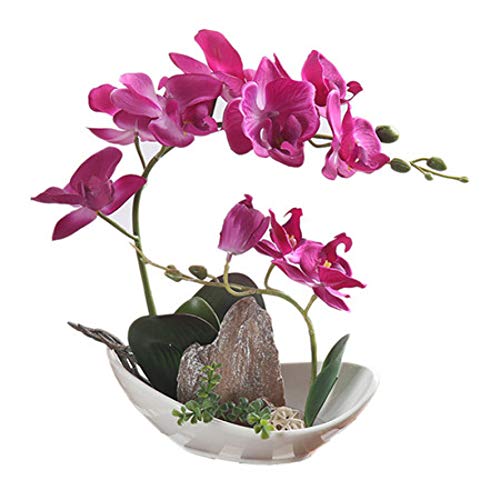 Plante de simulation sans entretien avec pot de fleur en céramique - 2