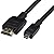 Amazon Basics Micro HDMI to HDMI Display Cable, 18Gbps High-Speed, 4K@60Hz, 2160p, 48-Bit Color, Ethernet Ready, 6 Foot, Black