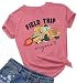 Women Field Trip Anyone Shirt School Bus Teacher Shirts Last Day of School Summer Camp Tshirt Appreciation Gift Top