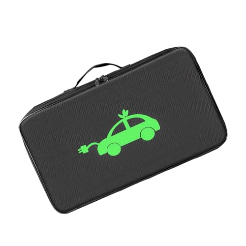 Zosgrew Car Tools Cable Bag, EV Charger Carrying Bag, Portable EV Charger Carrying Bag, Waterproof Oxford Cloth Car Cord Hoses Organizer Case, for Most Cars (Black)