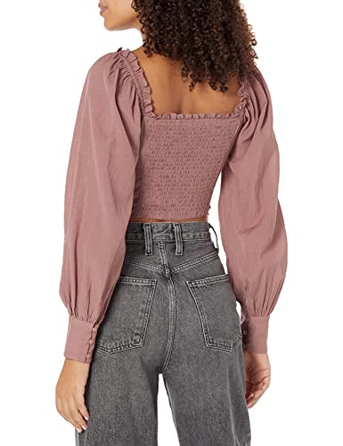Astr The Label Womens Amber Top Blouse, Dusty Rose, X-Small Us #TOP1