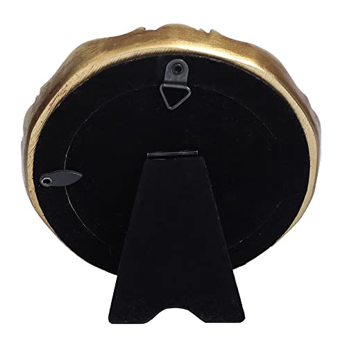 Vinlife Vintage Picture Frames Set 3X3 Inch For Wallet Size Pictures Round Retro Pic Frames In Gold With Antique Embossed Floral Design For Wall Mount Or Tabletop Display Old-Fashioned Ornate Home Decor Ideal Gift Real Glass Front #TOP6