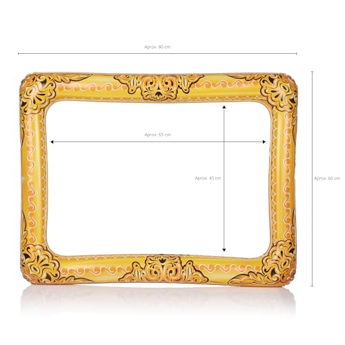 Miniatura 4 de Funx Photocall Inflable - Accesorio Para Fiestas Con Lado Dorado Y Negro Para Cumpleaños, Bodas Y Fiestas, 80 X 60 Cm
