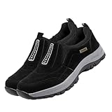 Enjerr Orthopedic Shoes, Enjerr Orthopedic Shoes Men, Slip-On Outdoor Sneakers (Black, Adult, Men, 12, Numeric, US Footwear Size System, Medium)