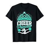 Cheer Princess Cheerleader Daughter Cheerleading Aqua Teal T-Shirt