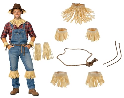 Nicky Bigs Novelties Adult Scarecrow Faux Straw Kit Cuffs Neck