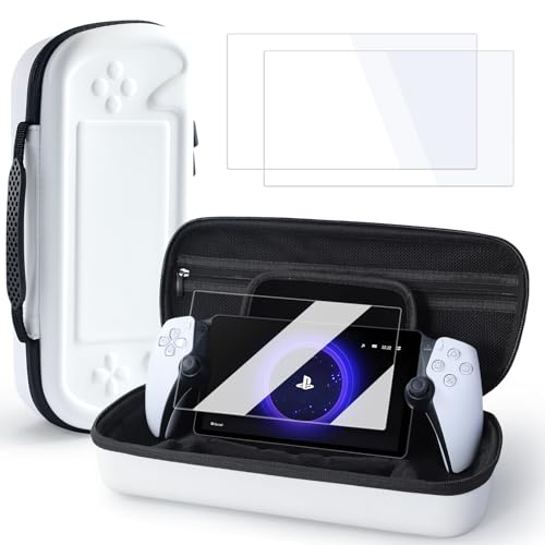 スクリーンプロテクター 2 枚パック付き、PS ポータル リモート プレーヤー用キャリングケース、PS5 ポータル コンソールおよびアクセサリ用のポータブル保護トラベルキャリーケース