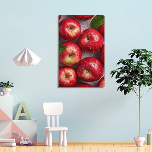 Poster mural pommes rouges et perles de cristal pour illuminer votre salon moderne