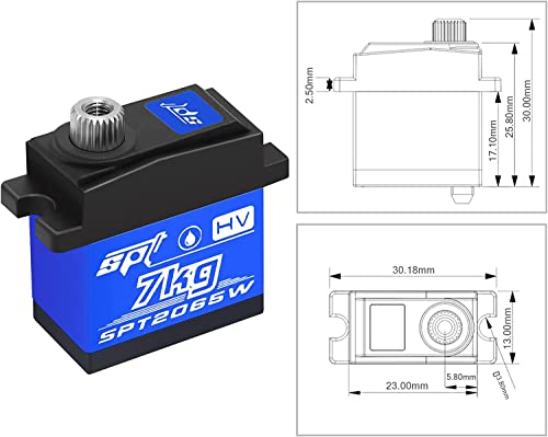 Woaeiuos Rc Digital Servo, High Torque Waterproof Metal Gear Servo With Servo Horn Combo For 1/18 Trx4M Rc Crawler Car Upgrade Parts #TOP2
