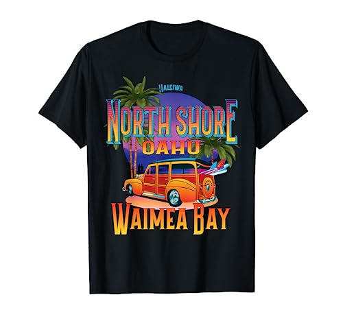 Waimea Bay Haleiwa North Shore Oahu Surfer Paradise Souvenir T-Shirt