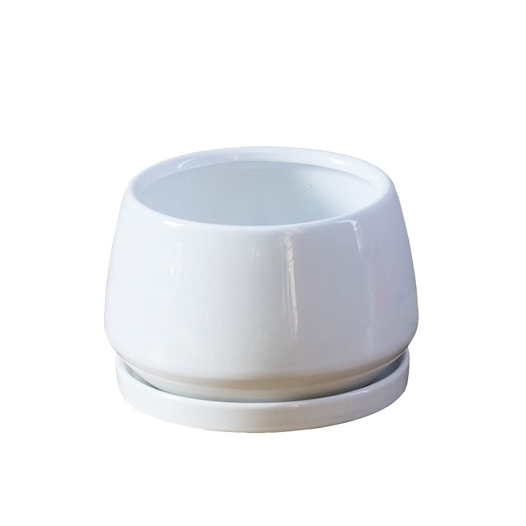 Dekoracyjne doniczki na kwiaty biała ceramiczna doniczka na kwiaty na zewnątrz dziedziniec ogród dom stolik do kawy biuro dekoracja doniczka z otworem doniczka 15 cm ogród doniczka