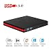 Cocopa External CD DVD Drive USB 3.0 Portable CD DVD +/-RW Drive Slim DVD/CD ROM Rewriter Burner Writer, High Speed Data Compatible with Laptop Desktop MacBook Windows10/8/7/XP/Vista/Mac OS（RED）