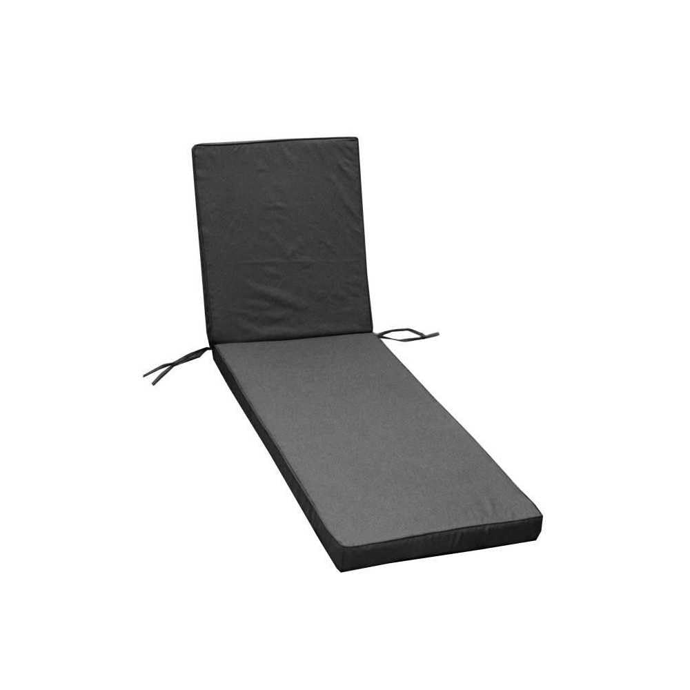 Jardin Privé Coussin pour Bain de Soleil 185x55cm Monte Carlo Gris